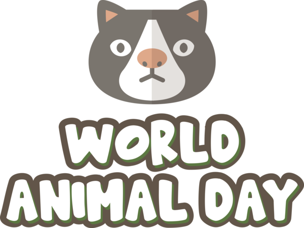 Transparent World Animal Day Cat Dog Design for Animal Day for World Animal Day