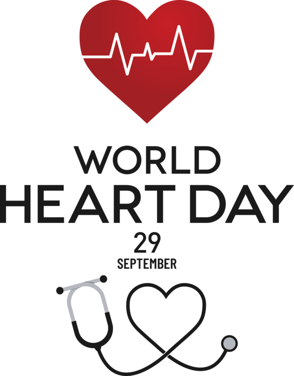 Transparent World Heart Day M-095 Logo Heart for Heart Day for World Heart Day