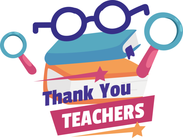 Transparent World Teacher's Day Logo Human Design for Thank You Teacher for World Teachers Day