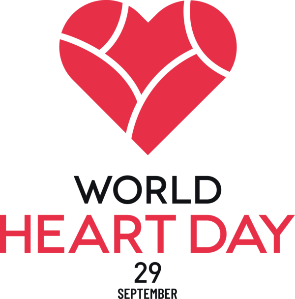 Transparent World Heart Day Logo M-095 Design for Heart Day for World Heart Day