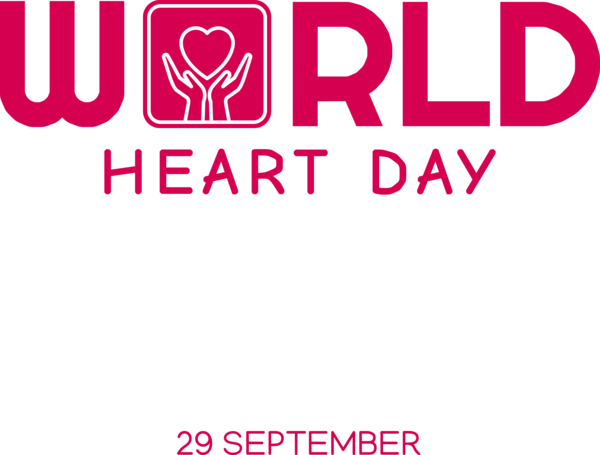 Transparent World Heart Day Logo Water Text for Heart Day for World Heart Day