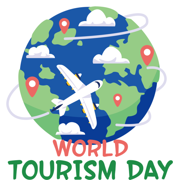 Transparent World Tourism Day Human Logo Behavior for Tourism Day for World Tourism Day