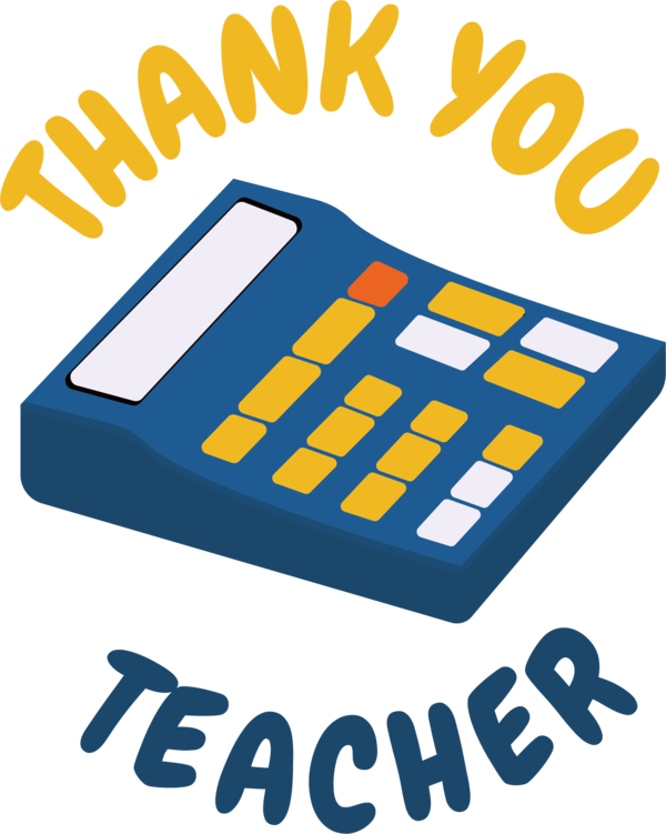 Transparent World Teacher's Day Design Electronics Accessory Calculator for Thank You Teacher for World Teachers Day