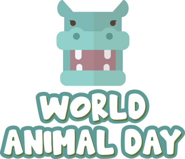 Transparent World Animal Day Design Logo Cartoon for Animal Day for World Animal Day