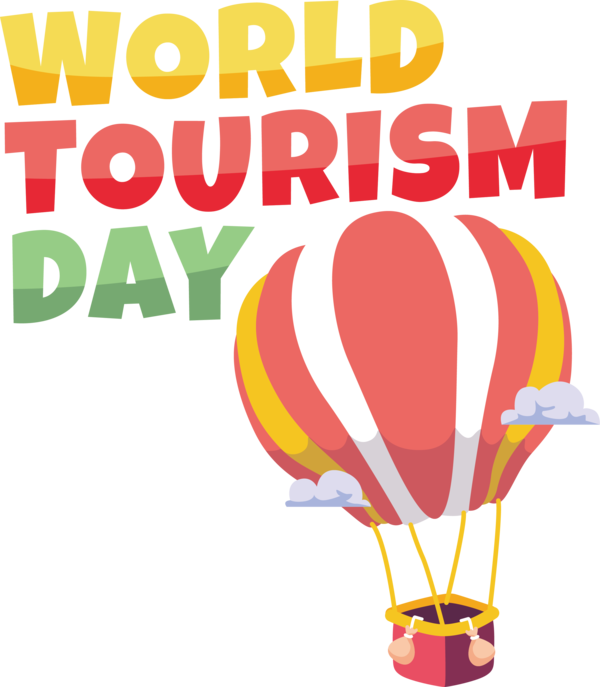 Transparent World Tourism Day Hot air balloon Balloon Logo for Tourism Day for World Tourism Day