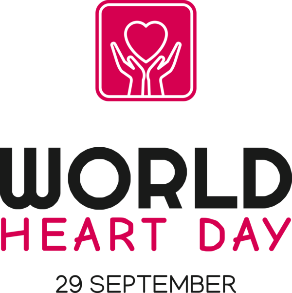 Transparent World Heart Day Logo Sticker Bumper Sticker for Heart Day for World Heart Day