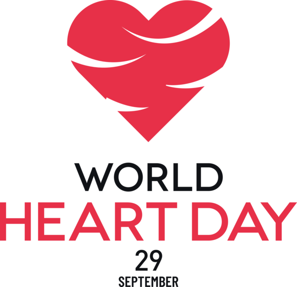 Transparent World Heart Day M-095 Logo Line for Heart Day for World Heart Day