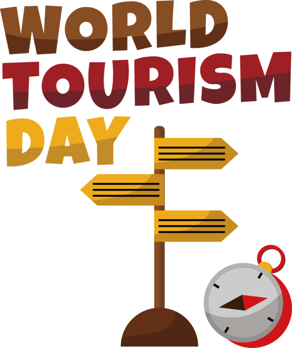 Transparent World Tourism Day Logo Sign Text for Tourism Day for World Tourism Day