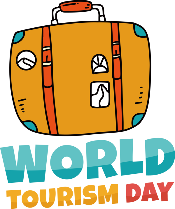 Transparent World Tourism Day Cartoon Design Yellow for Tourism Day for World Tourism Day
