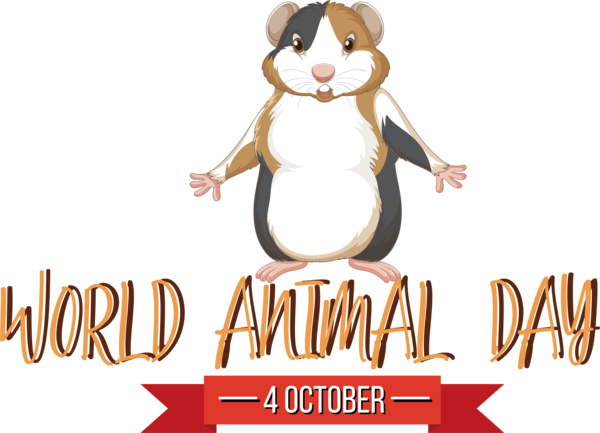 Transparent World Animal Day Pig Abyssinian guinea pig Rodents for Animal Day for World Animal Day