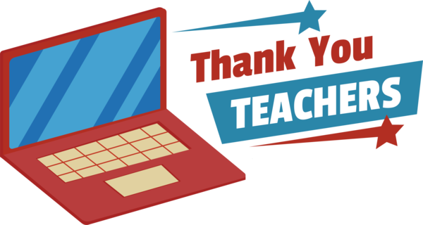 Transparent World Teacher's Day Design Logo Text for Thank You Teacher for World Teachers Day