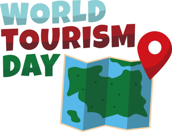 Transparent World Tourism Day Design Logo Text for Tourism Day for World Tourism Day