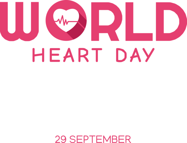 Transparent World Heart Day Logo Water Text for Heart Day for World Heart Day
