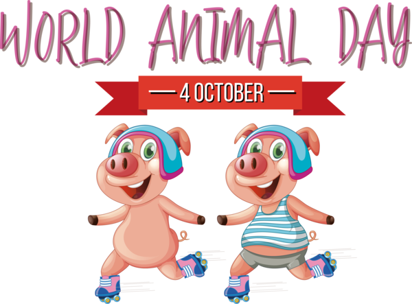 Transparent World Animal Day Cartoon Drawing Logo for Animal Day for World Animal Day