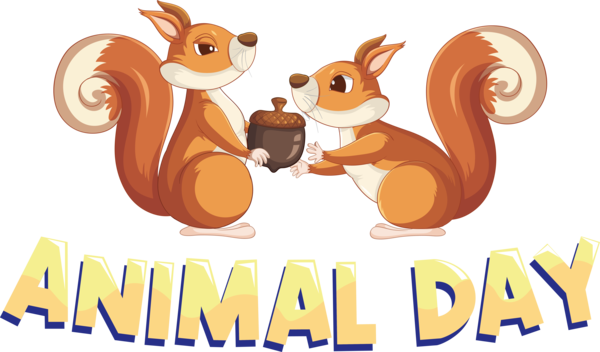 Transparent World Animal Day Squirrels Red squirrel Royalty-free for Animal Day for World Animal Day
