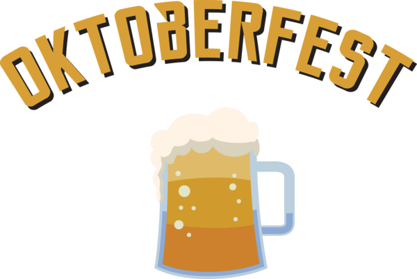 Transparent Oktoberfest Logo Yellow Cartoon for Beer Festival Oktoberfest for Oktoberfest