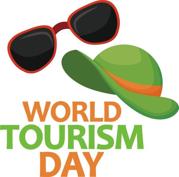 Transparent World Tourism Day Sunglasses Logo Design for Tourism Day for World Tourism Day
