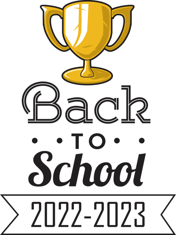 Transparent Back to School Human Logo Yellow for Back to School 2023 for Back To School