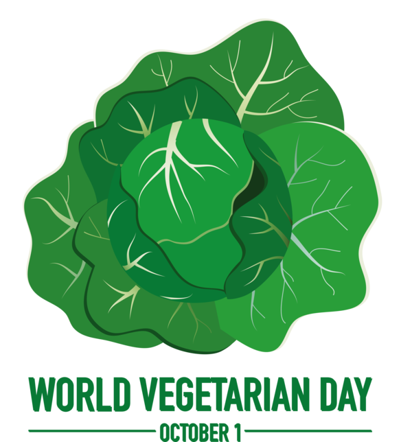 Transparent World Vegetarian Day Leaf Leaf vegetable Logo for Vegetarian Day for World Vegetarian Day