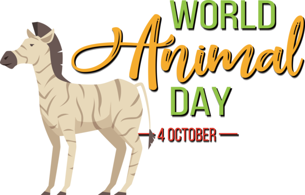 Transparent World Animal Day Horse Giraffe Deer for Animal Day for World Animal Day
