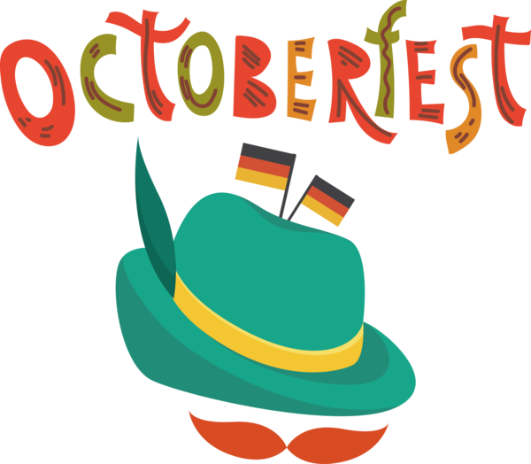 Transparent Oktoberfest Logo Design Hat for Beer Festival Oktoberfest for Oktoberfest