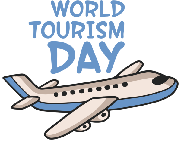 Transparent World Tourism Day Airplane Flight Air travel for Tourism Day for World Tourism Day