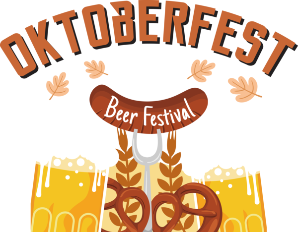 Transparent Oktoberfest Logo Cartoon Text for Beer Festival Oktoberfest for Oktoberfest