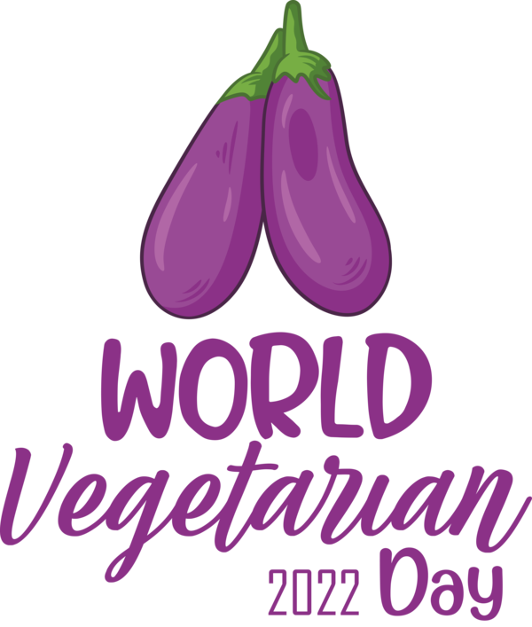 Transparent World Vegetarian Day Violet Logo for Vegetarian Day for World Vegetarian Day