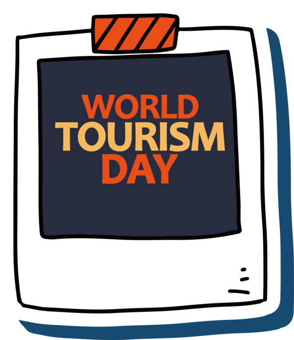 Transparent World Tourism Day Logo Line Text for Tourism Day for World Tourism Day
