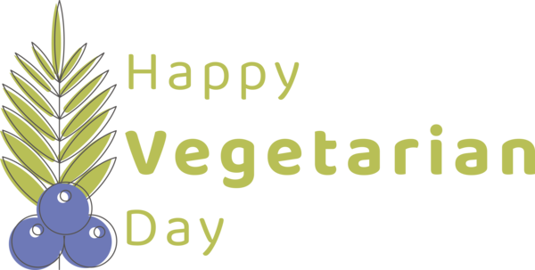 Transparent World Vegetarian Day Logo Font Commodity for Vegetarian Day for World Vegetarian Day