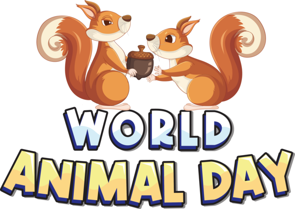 Transparent World Animal Day Rodents Cartoon Logo for Animal Day for World Animal Day