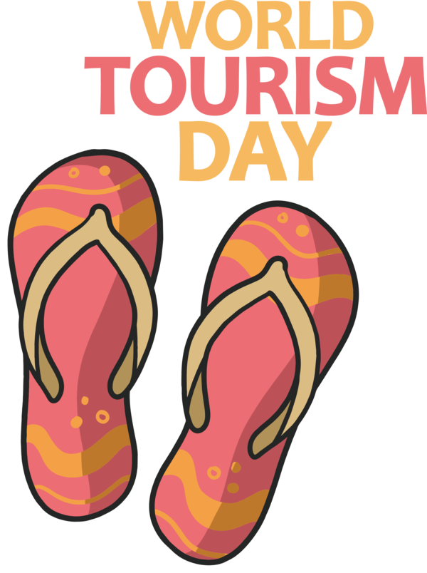 Transparent World Tourism Day Slipper Flip-flops Shoe for Tourism Day for World Tourism Day