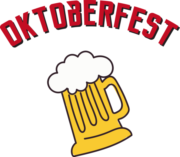 Transparent Oktoberfest Logo Line Text for Beer Festival Oktoberfest for Oktoberfest