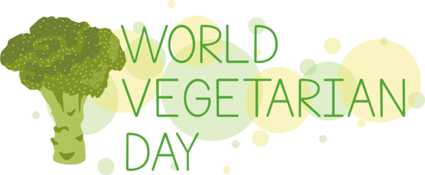 Transparent World Vegetarian Day Logo Human Font for Vegetarian Day for World Vegetarian Day