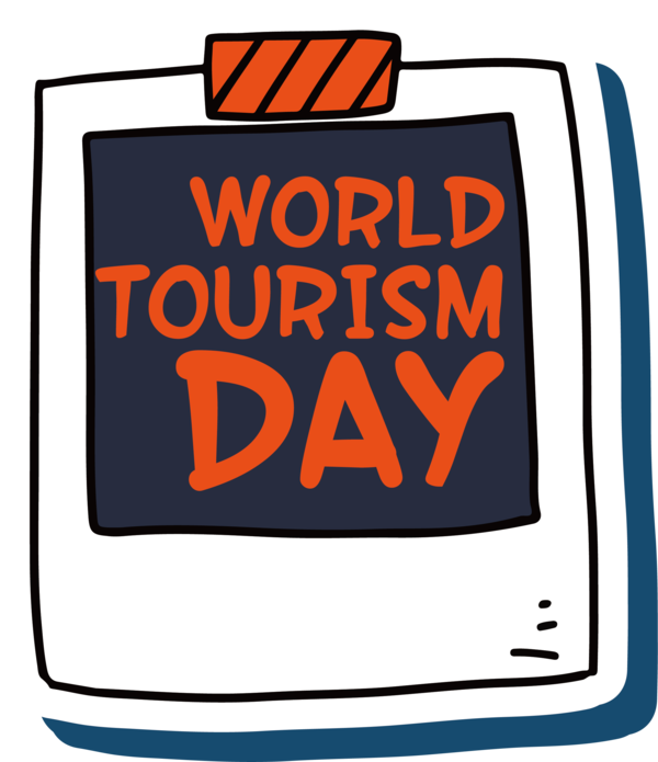 Transparent World Tourism Day Logo Text Design for Tourism Day for World Tourism Day