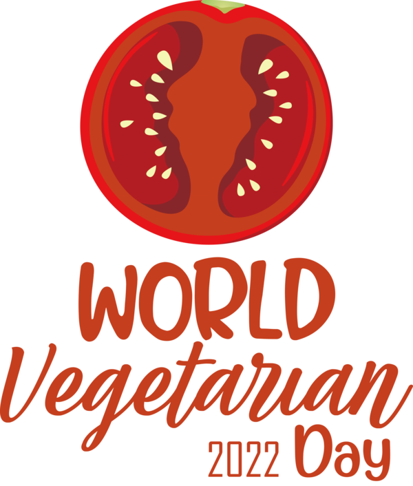 Transparent World Vegetarian Day Logo Line Text for Vegetarian Day for World Vegetarian Day