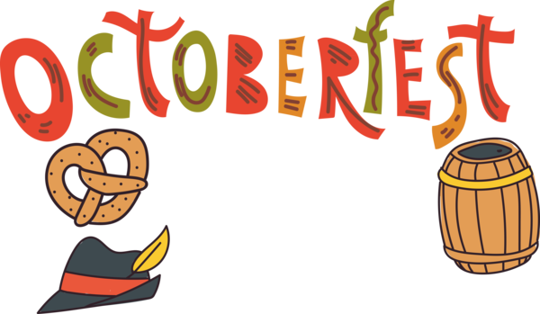 Transparent Oktoberfest Design Logo Cartoon for Beer Festival Oktoberfest for Oktoberfest