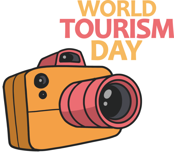 Transparent World Tourism Day Camera Logo Cartoon for Tourism Day for World Tourism Day