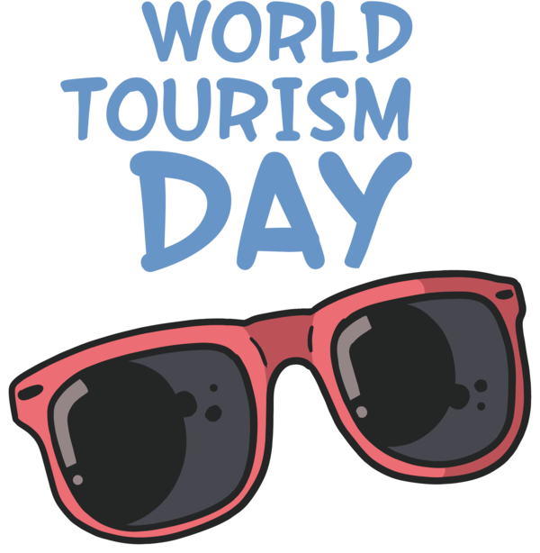 Transparent World Tourism Day Goggles Sunglasses Personal protective equipment for Tourism Day for World Tourism Day