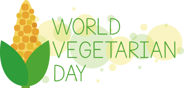 Transparent World Vegetarian Day Logo Commodity Leaf for Vegetarian Day for World Vegetarian Day