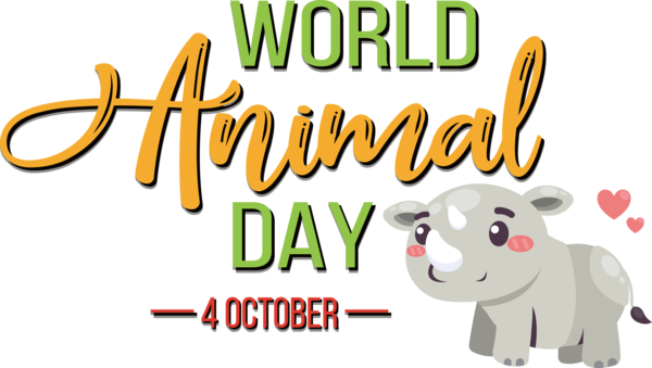 Transparent World Animal Day Logo Cartoon Snout for Animal Day for World Animal Day