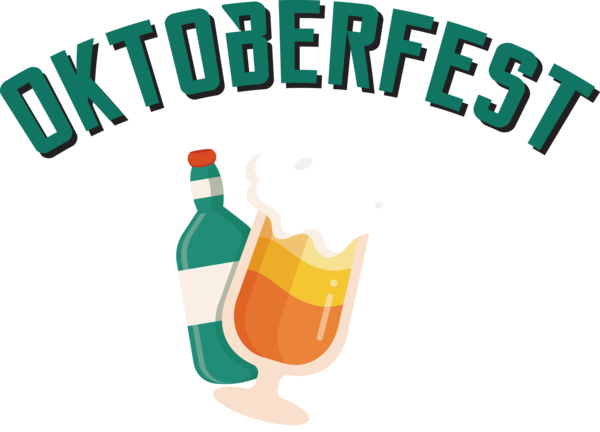 Transparent Oktoberfest Logo Cartoon Design for Beer Festival Oktoberfest for Oktoberfest