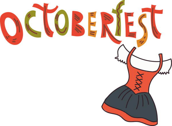 Transparent Oktoberfest Cartoon Logo Line for Beer Festival Oktoberfest for Oktoberfest