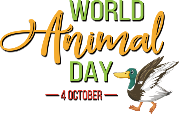 Transparent World Animal Day Birds Duck Logo for Animal Day for World Animal Day