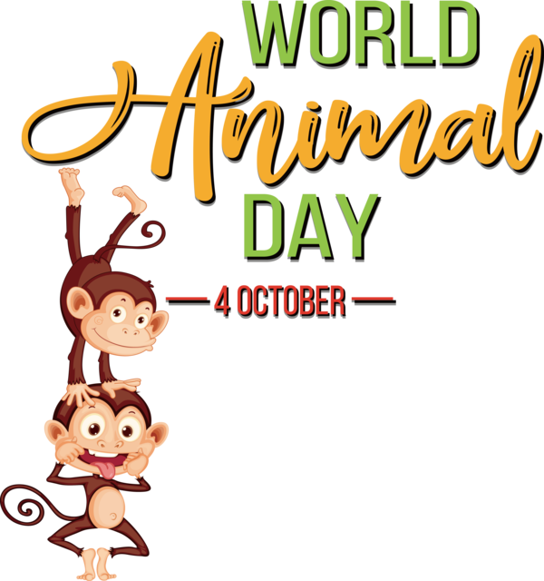 Transparent World Animal Day Cartoon Drawing for Animal Day for World Animal Day