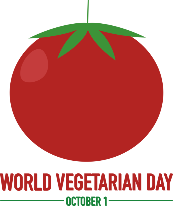 Transparent World Vegetarian Day Cherry Leaf Bauble for Vegetarian Day for World Vegetarian Day