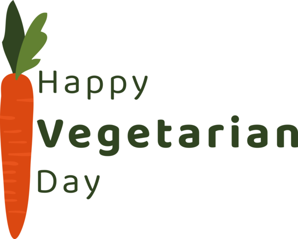 Transparent World Vegetarian Day Logo Font Vegetable for Vegetarian Day for World Vegetarian Day
