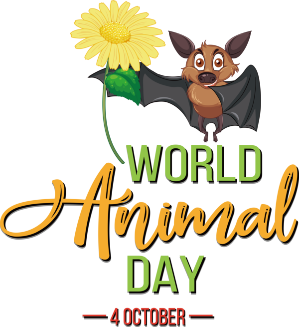 Transparent World Animal Day Flower Logo Cartoon for Animal Day for World Animal Day