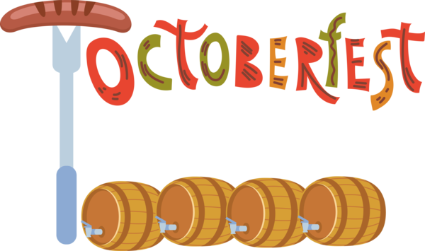Transparent Oktoberfest Cartoon Design Line for Beer Festival Oktoberfest for Oktoberfest