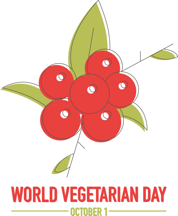 Transparent World Vegetarian Day Wedding Invitation Flower Drawing for Vegetarian Day for World Vegetarian Day